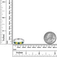thumbnail image 6 of Gem Stone King 925 Sterling Silver London Blue Topaz and Yellow Sapphire Wedding-Bands Ring for Women | 0.98 Cttw | Round 3.5MM | Gemstone November Birthstone | Size 9, 6 of 6