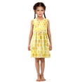 thumbnail image 6 of Girls Dress Yellow Honeycomb Sleeveless Dress for Girls Hem A-Line Casual Sundress, 6 of 7