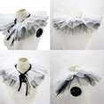 thumbnail image 6 of Clown Tulle Ruffled Collar,Renaissance Victorian Ruffle Collar, Retro Mesh Neck Ruff Ruffle Collar, 6 of 7