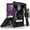 Marble Black, variant on Tri-Shield [DESIGNER PRINT SERIES] Rugged Case Metal Kickstand Cover + Belt Clip Holster [CHIC DESIGN] for LG Harmony 3 | LG K40 | LG Solo LTE (LMX420, L423DL, X420)