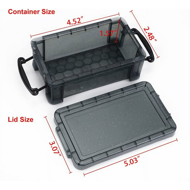 60 Small Plastic Boxes 1.75 X 1.75 Cm X 0.75 craft Organizer Plastic Box  Nail Jewelry Bead Storage Container US Seller Bx-246 