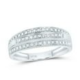 thumbnail image 2 of 10Kt White Gold 3/4Ctw Natural Diamond Nk Fashion Round Trio Set, Womens Size: 7 / Mens Size: 10, 2 of 3