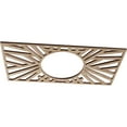 thumbnail image 2 of 16"W x 8"H x 5 7/8"ID x 3/8"T Hoover Wood Fretwork Pierced Ceiling Medallion, Red Oak, 2 of 3