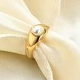 thumbnail image 3 of EOEMY 9.5mm Silver Gold Aaa Pearl Band Women'S Stainless Steel Fashion Rings Size 6-10, 3 of 6