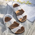 thumbnail image 4 of Gunia Kids Sandals Girls Casual Soft Sole Open Toe Beach Sandals Summer Outdoor Play Silver Sandals For Girls, 4 of 9