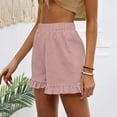 thumbnail image 2 of Sngxgn Women Casual High Waisted Casual Shorts Frayed Raw Hem Ripped Casual Shorts(Pink,M), 2 of 7