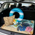thumbnail image 2 of Bulopur Beach Sea Turtle Car Trunk Mat 29" x 39", Ocean Starfish Turtle Print Cargo Liner, Waterproof Non-Slip Rear Cargo Mat for Coastal Vacation, 2 of 7
