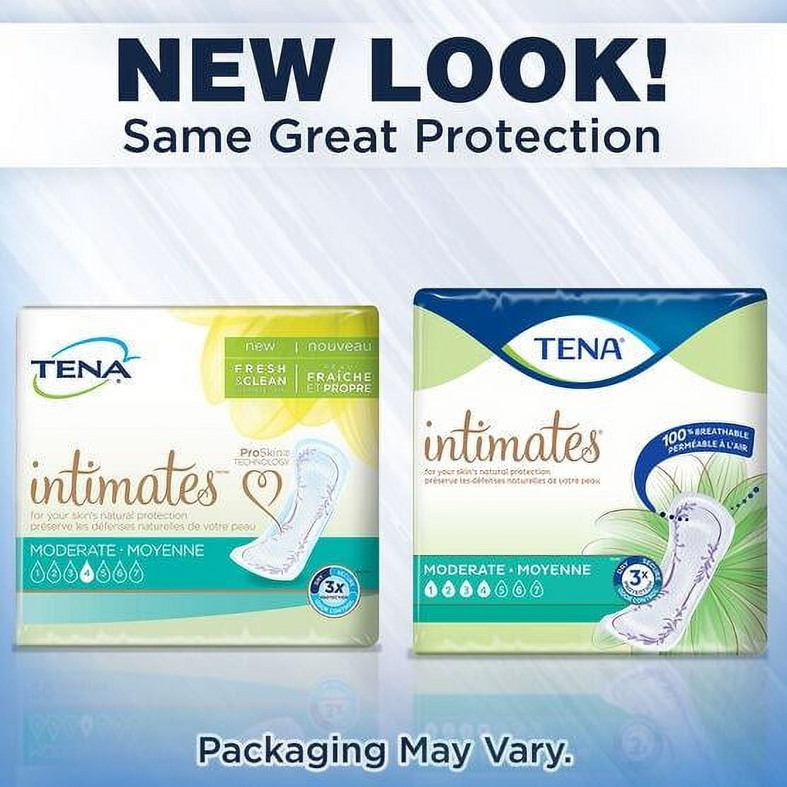 Tena Intimates Moderate Regular Incontinence Pad For Women, 20 Count, 6 Pack