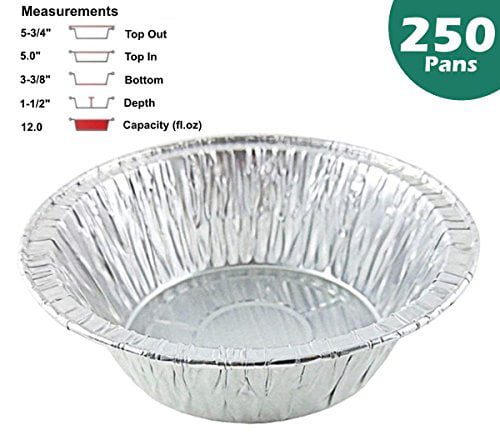 100pcs Disposable Aluminum Foil 3" Tart Pan Mini Pot Pie Tart Bake Plate Tin Pan 