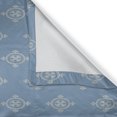 thumbnail image 4 of Ambesonne Geometric Valance Pack of 2, Medieval Pattern, 42"X18", Slate Blue Cream, 4 of 5