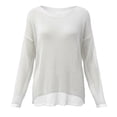 thumbnail image 3 of Lightweight Beach Cover Up Tunic Flowy Swimwear Outerwear Summer Casual Dress PocketsWhiteM, 3 of 3