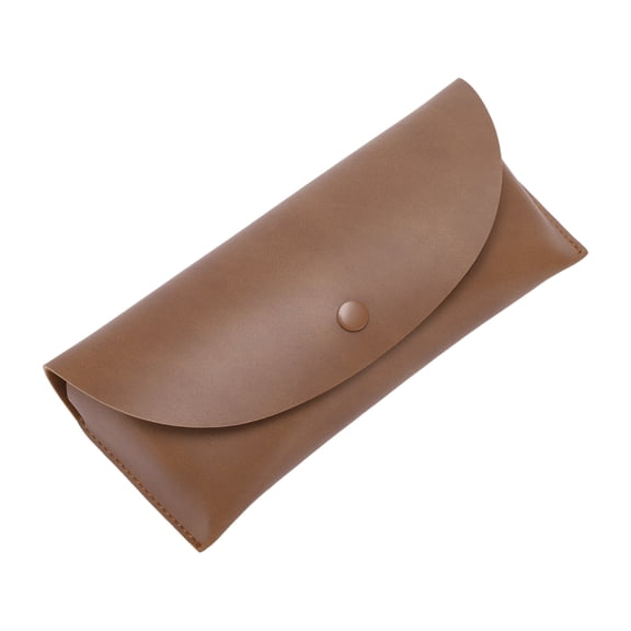 Unique Bargains Soft Eyeglasses Case Simple Portable Eyeglasses Storage Brown