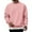 Pink, variant on GrmtClth Crewneck Sweatshirt Men Relaxed Fit Long Sleeve Pullover Thermal Basic Sweatshirt 2025 Fall Black M