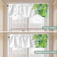 thumbnail image 5 of Tie Up Valance Curtain for Kitchen,Watercolor Gradient Green Leaves Rod Pocket Short Curtains Adjustable Tie-Up Shade Valances,Spring and Summer Plants Window Treatment for Bathroom Living Room, 5 of 9