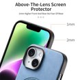 thumbnail image 3 of Allytech Magnetic Case for iPhone 16 Pro, Compatible with MagSafe, Premium PU Leather Slim Fit Anti-Fingerprint & Anti-Drop Protective Case Support Wireless Charging & Car Mount - Blue, 3 of 10