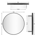 thumbnail image 3 of WallBeyond Bathroom Medicine Cabinet with Round Mirror Aluminum Framed 24", Black, 3 of 7
