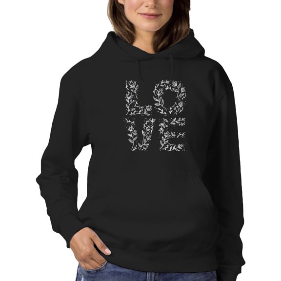 Flowery Love Hoodie Women -GoatDeals Designs, Female XX-Large