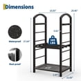 thumbnail image 3 of Kojooin 30 in Firewood Rack, Outdoor Indoor Log Rack with Kindling Hooks for Fireplace, Patio or Deck Storage, 3 of 8