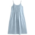 thumbnail image 6 of Kctiaxy Summer Dresses for Women Spaghetti Straps Pleated Front Beach Dress Casual Boho Crewneck Sleeveless A-Line Midi Dress, 6 of 10