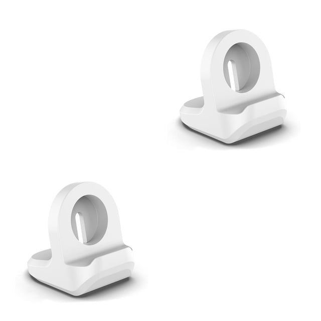braveheart Smartwatch Charging Stand Anti-Skid Wireless Charger Holder Small Tabletop Storage Support Base Office Accessories White 2Set