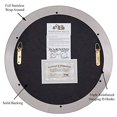 thumbnail image 4 of Hamilton Hills Contemporary Brushed Metal Silver Wall Mirror | Glass Panel Silver Framed Rounded Circle Deep Set Design (18" Round), 4 of 5