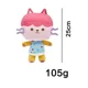 thumbnail image 4 of Gabby Dollhouse Plush Toy Mercat Cartoon Stuffed Animals Smiling Cat Car Cat Hug Gaby Girl Dolls Kids Birthday Gifts, 4 of 5