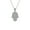 Hamsa Pendant - 12mm x 17mm, variant on Hamsa Evil Eye Pendant 15mm x 19mm Sterling Silver and Pure Brilliance CZ w/ Chain