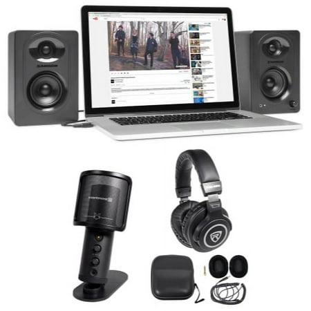 Beyerdynamic FOX USB Podcast Podcasting Microphone Mic+Stand+Headphones+Monitors