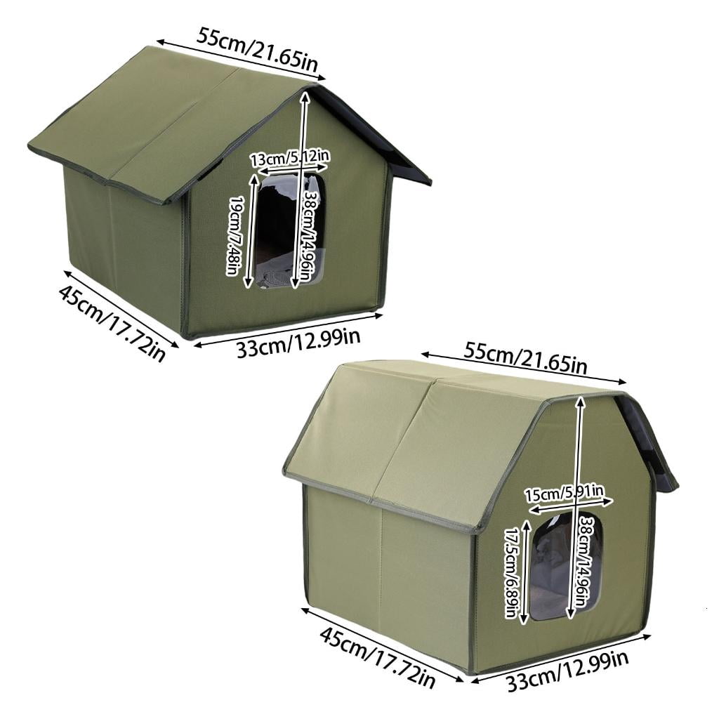 AOOOWER Weatherproof Outdoor Cats House Easy Assembly Insulated for Winter Warm House Waterproof Cats House Outdoor
