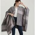 thumbnail image 3 of PIKADINGNIS Women Warm Shawls Open Front Sweater Cape Poncho Winter Wrap Blanket Cardigan Coat, 3 of 5