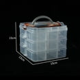 thumbnail image 2 of BTOER 1PC Screw Box Organizer Screws Box For Garage 18 Grids Plastic Adjustable Storage Case Box 3 Layer Beads Jewelry Container, White, 2 of 9
