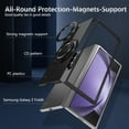 thumbnail image 3 of Dteck Magnetic Case for Samsung Galaxy Z Fold 6, Compatible with MagSafe 360° Rotating Magnetic Ring Kickstand Phone Case Slim Hard PC Protective Cover for Galaxy Z Fold 6 5G,Black, 3 of 11