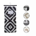 thumbnail image 2 of Inspired Home Rosalynn Machine Washable Diamond Design Throw, 50"x60", Black, 2 of 5