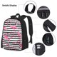 thumbnail image 3 of Easygdp Flamingos Mochila para Niños y Niñas con Set de Caja de Almuerzo y Estuche para Lápices 3 en 1, Mochila Escolar Estampada para Adolescentes, 3 of 7