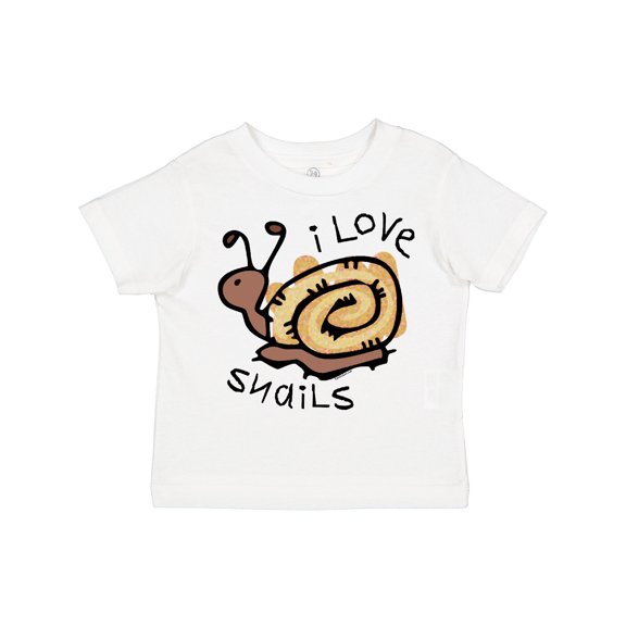 Inktastic I Love Snails Boys or Girls Toddler T-Shirt