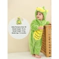 thumbnail image 4 of MICHLEY Unisex Baby Flannel Hooded Romper Animal Ears Costume Warm Jumpsuit for Autumn Winter, 4 of 9