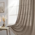 thumbnail image 3 of Cortinas Joywell de lino caqui, 275 x 140 cm, 2 paneles, filtro de luz, 3 of 9