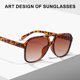 thumbnail image 5 of Gafas de sol de aviador polarizadas cuadradas retro para mujer y hombre de los años 70, gafas de sol vintage de doble puente, 5 of 6
