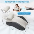 thumbnail image 7 of SHANNA Memory Foam Wedge Pillow for Adults, Multi-Purpose Bed Sofa Support Pillow with Removable Cover for Sleeping /Sitting Up/Reading, Back Knee Leg Support for Relaxing, Gray/Black, 7 of 7