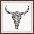 thumbnail image 2 of Flowery Skull Framed Painting Print, 2 of 6
