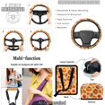 thumbnail image 5 of HUISEFOR Fall Maple Leaf Car Seat Cover Full Set Breathable Comfortable 15 Packs Set Including Steering Wheel Cover, Belt Cover, Garbage Can, Coasters, Fit for Most Cars, Auto, SUVs, 5 of 7