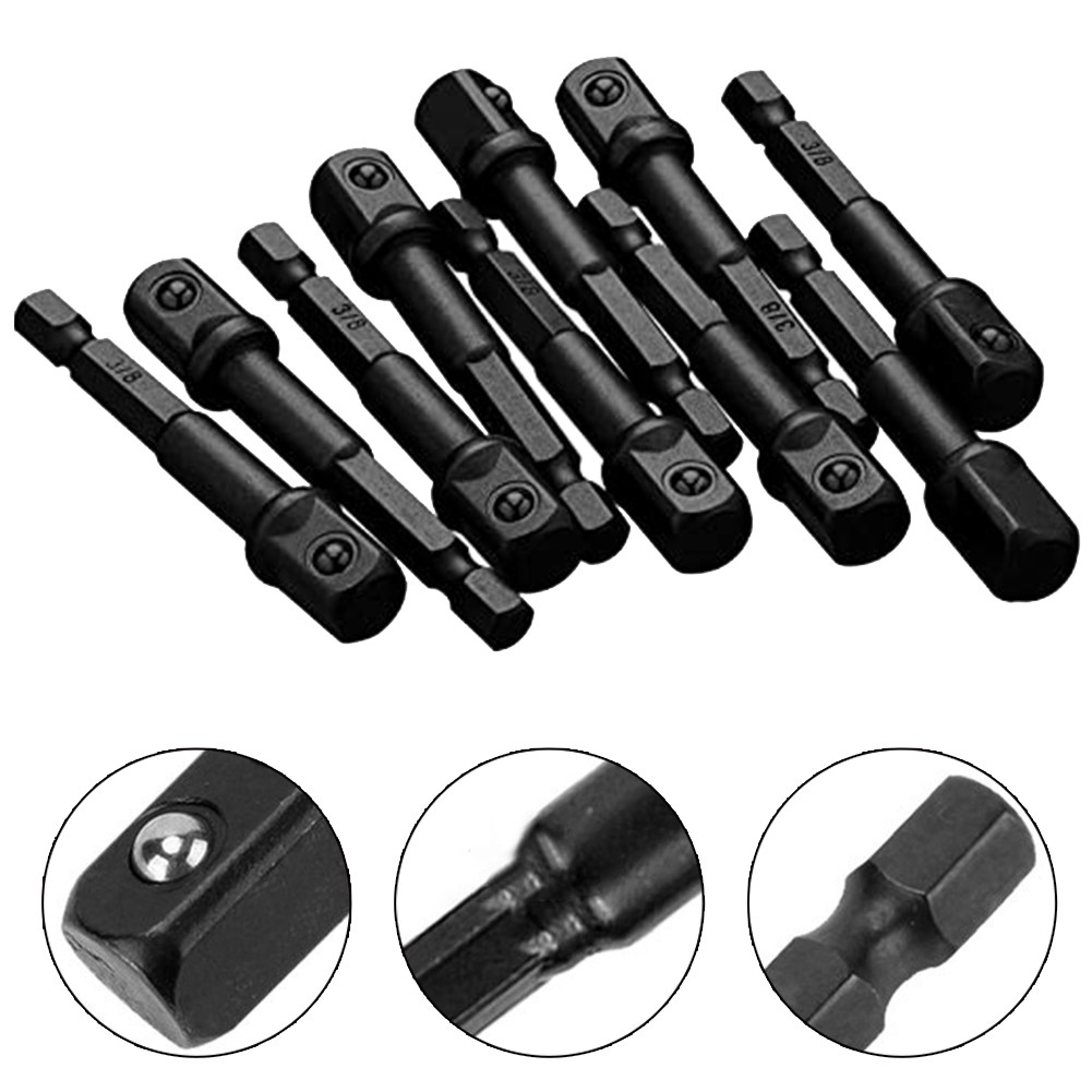 10 X 3/8\" Impact Adapter Square Socket Bit Adapter Hex Impact Socket