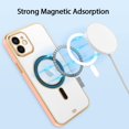 thumbnail image 3 of for iPhone 12 Case Plating Magnetic Crystal [ Support for Magsafe ] Luxury Case Camera Protector Shockproof Protective Anti-Skid Edge Cover Screen Protector Cover Phone Case -Pink, 3 of 11
