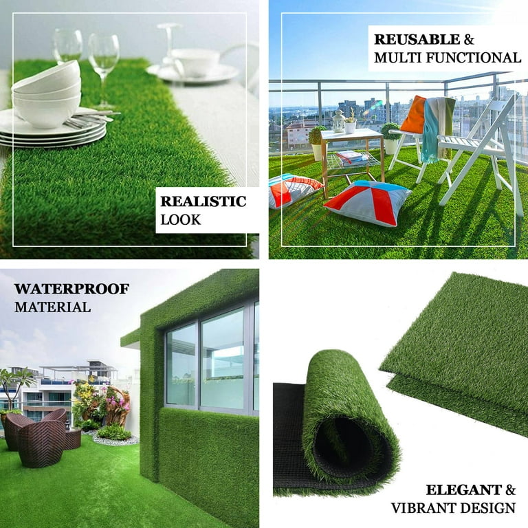 Efavormart 2 Pack 4 Sq.ft Artificial Grass Mat Grass Mat For Home Decor DIY Craft  Grass Mat 