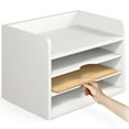 thumbnail image 6 of Ballucci 4-Tier Paper Organizer, Office Desk Organizer, Document Mail Sorter, White, 6 of 7