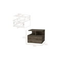 thumbnail image 4 of Pemberly Row Floating Nightstand Engineered Wood Dark Walnut, 4 of 4