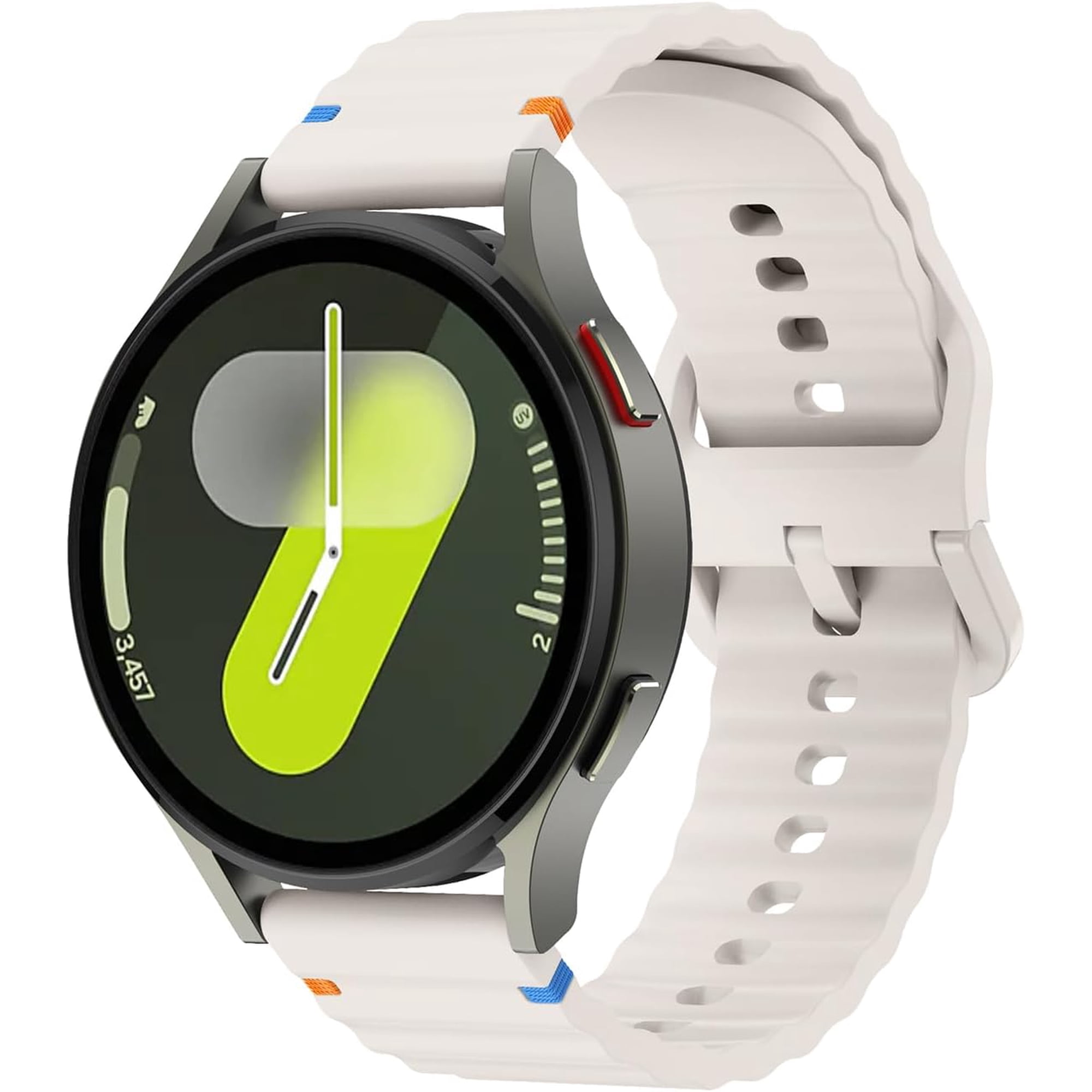 MYKOMI Compatible with Samsung Galaxy Watch 7 Band 40mm 44mm, 20mm Sport Strap Silicone Bands for Samsung Watch 7 Women Men