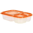 thumbnail image 2 of Caja Bento PP Reutilizable Contenedor de Frutas de 3 Compartimentos para Estudiantes Naranja, 2 of 2