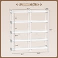 thumbnail image 3 of Amadwell 5-Tier Bookshelf with 10 Open Shelves, 47" Freestanding Bookcase, Sturdy Metal Frame, for Living Room, White, 3 of 9