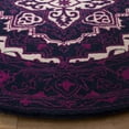 thumbnail image 3 of SAFAVIEH Bellagio Coty Oriental Wool Area Rug, Purple/Ivory, 5' x 5' Round, 3 of 8